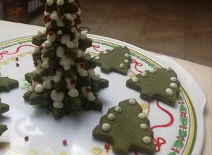 Foto di Albero di biscotti salati all'alga spirulina con stracchino 🌷