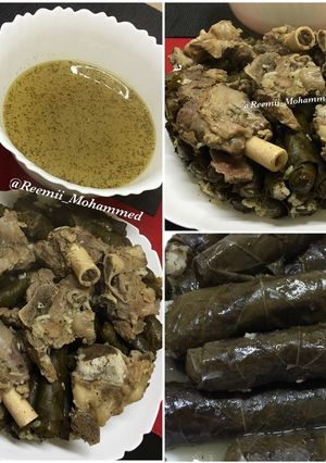 صورة لوصفة ورق عنب باللحم والليمون (يبرق)