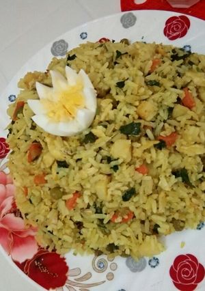 صورة لوصفة أرز بالخضار بنييبن وصفة ليه ليه 😘
