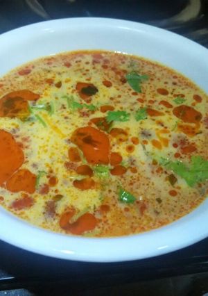 A picture of Peanut amti or Peanut curry (Shengdanyachi Aamti).