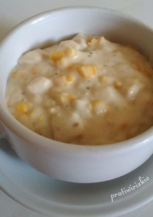 Foto resep Cream Soup | Chicken and Corn Cream Soup | Sup Krim Ayam Jagung