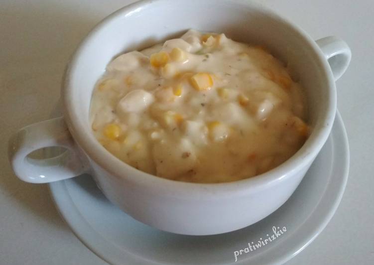 Resep Cream Soup | Chicken and Corn Cream Soup | Sup Krim Ayam Jagung yang Enak Banget