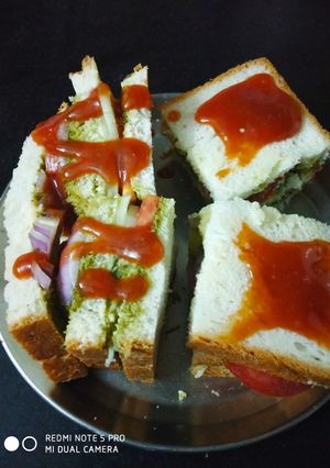 A picture of Vegetable sandwich.