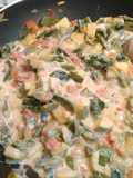 Calabacitas con chile poblano. ॐ