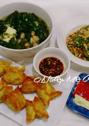Hình của món Cơm nhà đơn giản mà ngon 105(mâm cơm chay).