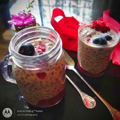 A picture of Berry chia pudding.