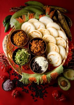 Una foto de Arepas