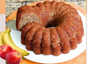 Foto de BOLO DE BANANA COM MAÇÃ E AVEIA | BOLO FIT | FÁCIL E DELICIOSO