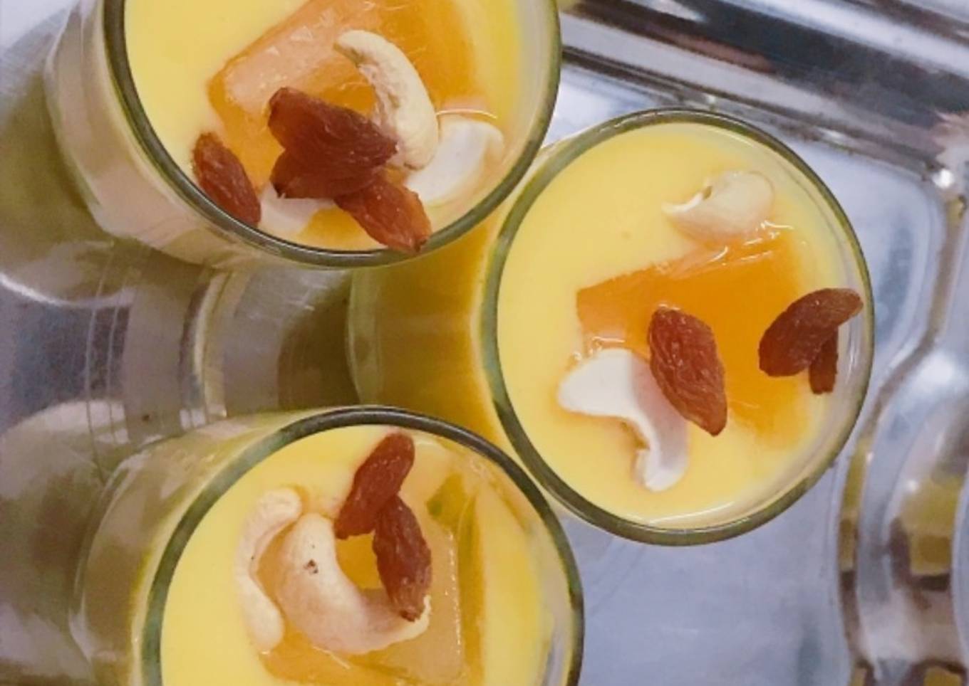 Healthy mango milk shake