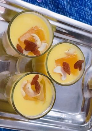 A picture of Healthy mango milk shake.