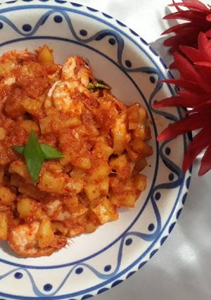 Foto resep Sambalado Udang Kentang