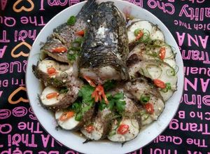 Hình của món Cá lóc hấp nước tương (xì dầu).