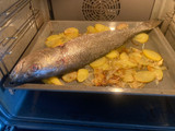 Corvina al horno con patatas