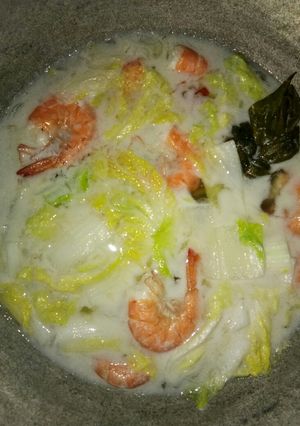 Foto resep Tumis santan putih udang dan sawi putih 😋