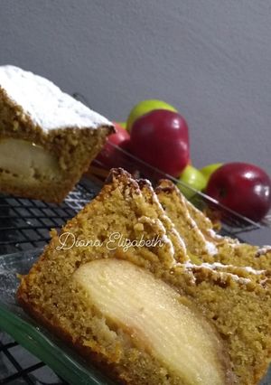 Una foto de Budín de manzanas y leche condensada.👩🏼‍🍳🍎🍏🤩