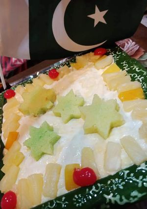 A picture of Independence day special dessert.