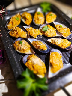 Una foto de Mejillones Rellenos al Curry