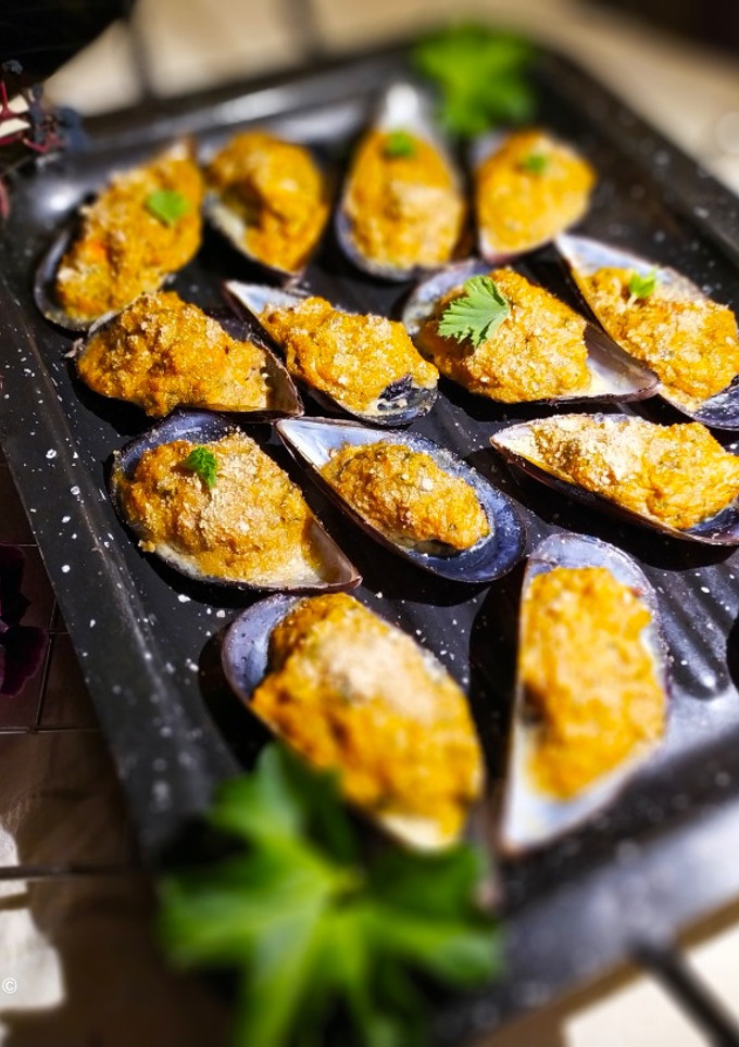 Una foto de Mejillones Rellenos al Curry
