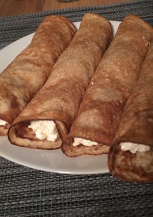Lisztmentes túrós palacsinta (ketogén) recept fotója