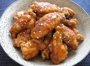 A picture of Pan-cooked Honey Soy Chicken Wing Nibbles.