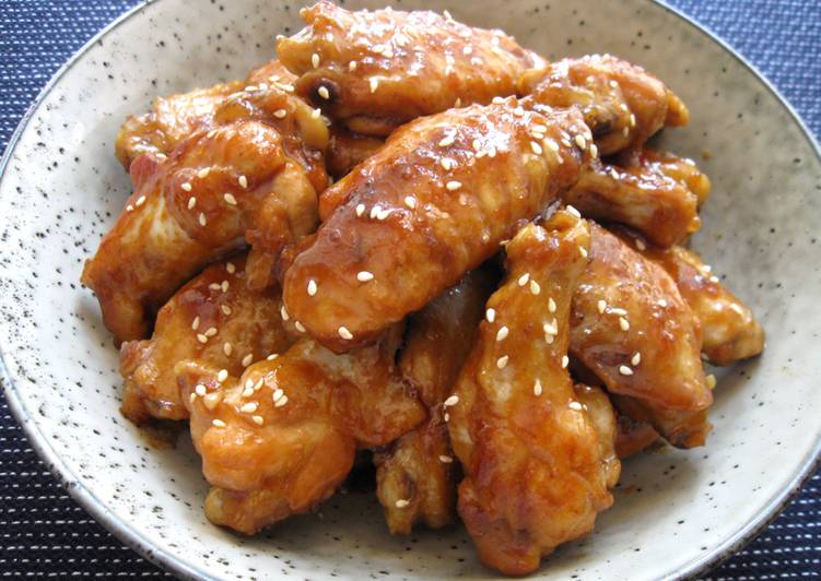 Recipe of Homemade Pan-cooked Honey Soy Chicken Wing Nibbles