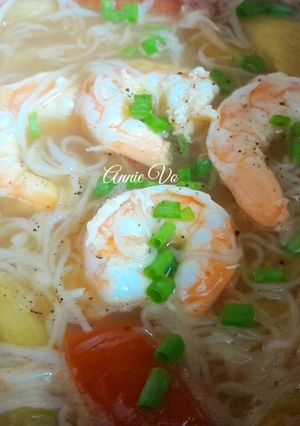 Hình của món Bún tôm nấu chua.