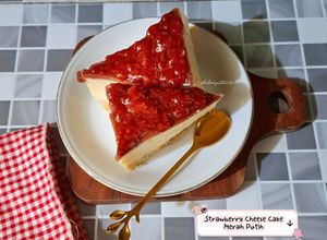 Foto resep Strawberry Cheesecake (Roti Tawar, No Bake) edisi Merah Putih
