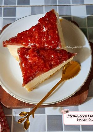 Foto resep Strawberry CheeseCake (Roti Tawar, No Bake) edisi Merah Putih