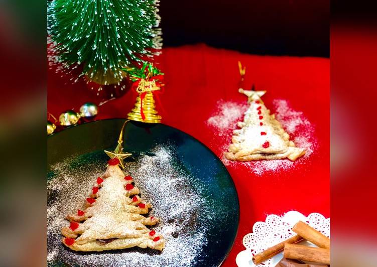 #Christmas -Chocolate Cinnamon Puff tree 🌲