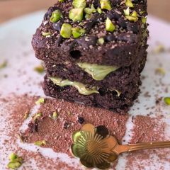 A picture of Chocolate pistachio cake.