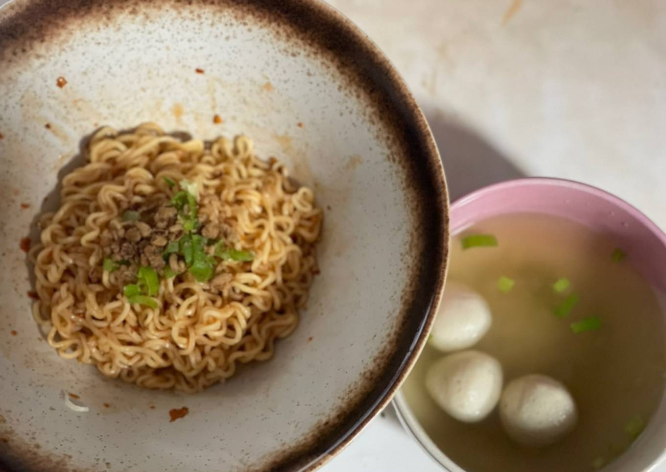 Simple Fish Ball Noodles / Mee Pok ala Singapore Sederhana