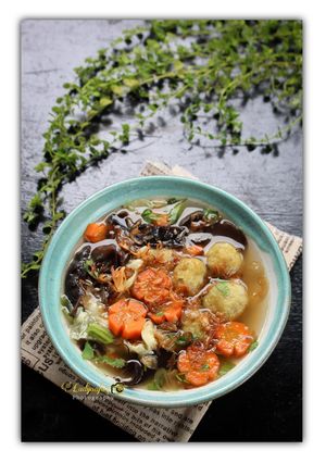 Foto resep Sup Bening Baso Ikan dan sayuran
