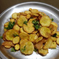 A picture of Crispy Masala Sweet potato fries.