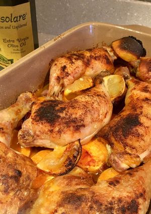 A picture of Chicken & Sweet Potato Midweek Traybake 🍠🍋.