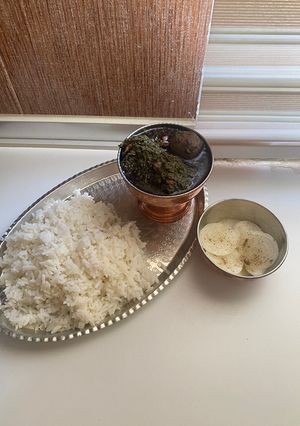 عکسی از دستور قرمه سبزی با روغن دنبه :)