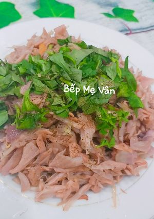 Hình của món Mít non xào chay.