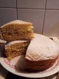 Bizcochuelo matero relleno de dulce de leche y Coco