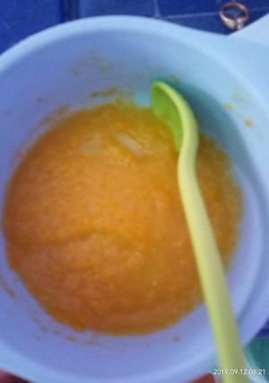 Foto resep Puree Mpasi wortel + labu siam (6 bulan)