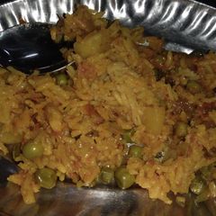 A picture of Matar pulao.