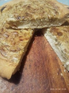 Фото Ленивый луковый пирог.
