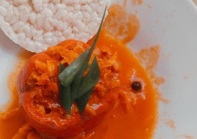 Фаршированный перец в мультиварке в сметанном соусе — рецепт с фото пошагово