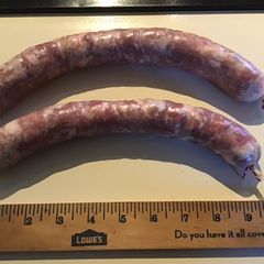 California Farm Smoked Bacon Sausage A picture of California Farm Smoked Bacon Sausage.