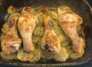 Una foto de Jamoncitos de pollo al horno