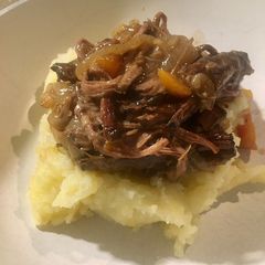 A picture of Slow Cooker Pulled Beef Brisket.
