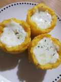 Polenta Cups with Ricotta and Provola Cheese
