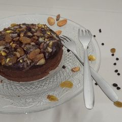 A picture of Chocolate Nuts Steamed Cake !!.
