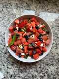 *Easy* Watermelon strawberry blueberry feta and mint salad