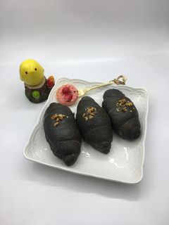 優格竹炭可頌奶油捲～低溫發酵法 的食譜成品照片