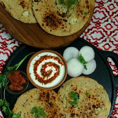 A picture of Millet Stuffed Kulcha.