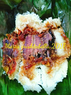 Foto resep Nasi bakar ikan asin peda(pedas)